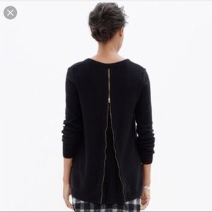 Black Madewell Zipper Sweater Size Small